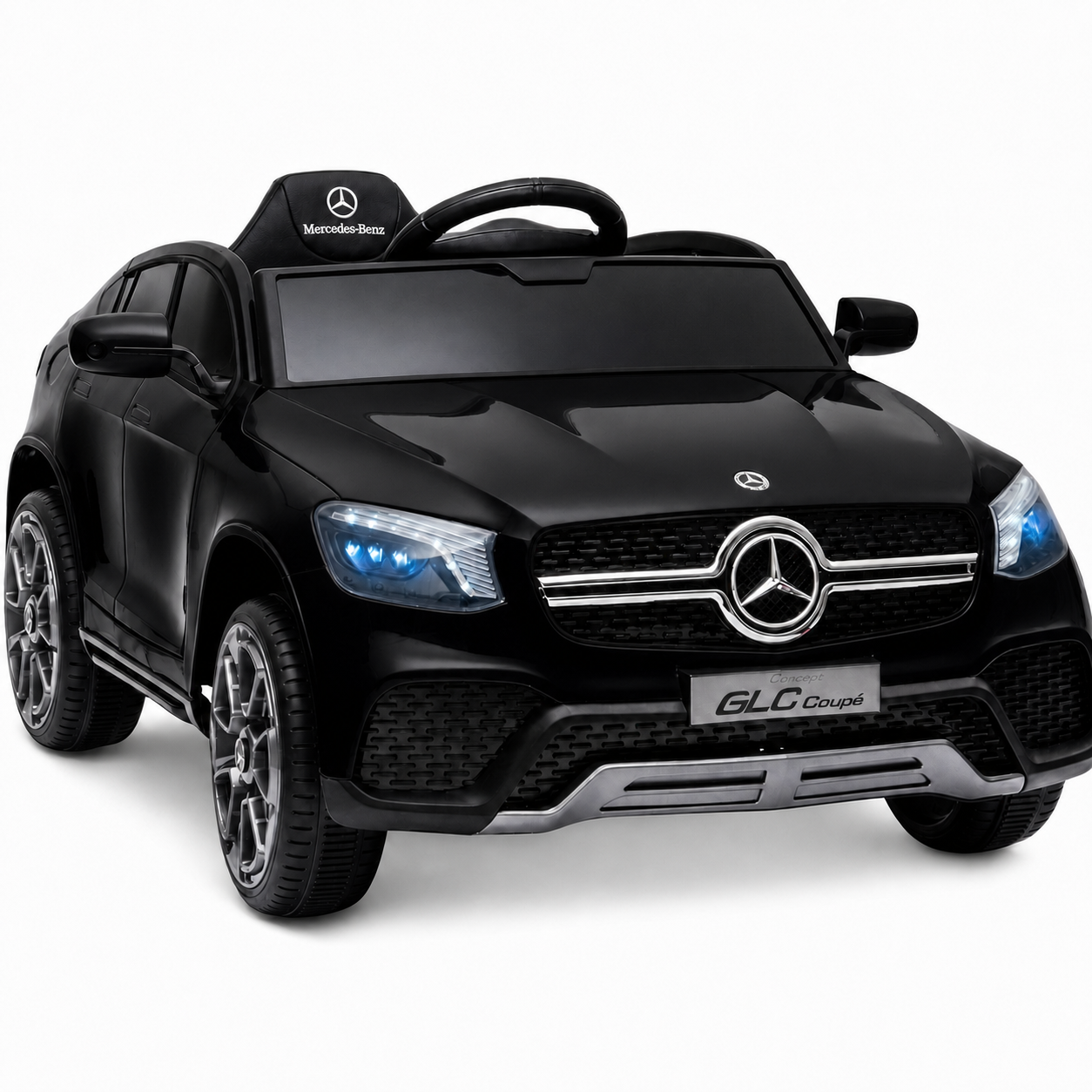 Coche Eléctrico para Niños MERCEDES GLC coupé BATERÍA DE LITIO 12v 4x4 Negro c/ RUEDAS DE GOMA & ASIENTO DE PIEL