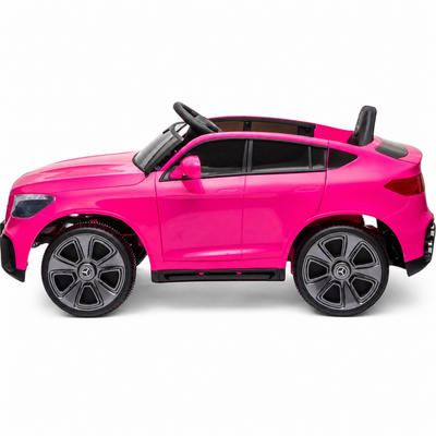 Coche Eléctrico para Niños MERCEDES GLC coupé BATERÍA DE LITIO 12v 4x4 Rosa c/ RUEDAS DE GOMA & ASIENTO DE PIEL