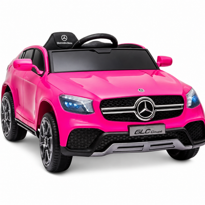Coche Eléctrico para Niños MERCEDES GLC coupé BATERÍA DE LITIO 12v 4x4 Rosa c/ RUEDAS DE GOMA & ASIENTO DE PIEL