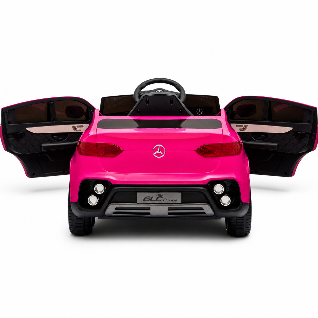 Coche Eléctrico para Niños MERCEDES GLC coupé BATERÍA DE LITIO 12v 4x4 Rosa c/ RUEDAS DE GOMA & ASIENTO DE PIEL