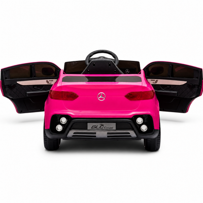 Coche Eléctrico para Niños MERCEDES GLC coupé BATERÍA DE LITIO 12v 4x4 Rosa c/ RUEDAS DE GOMA & ASIENTO DE PIEL