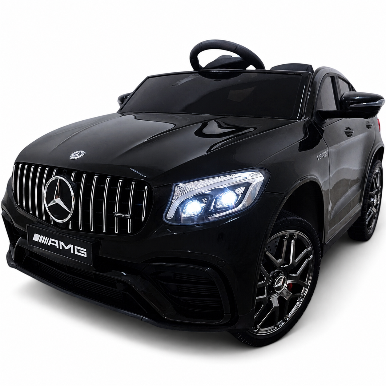 Coche Eléctrico para Niño MERCEDES GLC63S 4x4 12v Negro c/ RUEDAS DE GOMA & ASIENTO DE PIEL