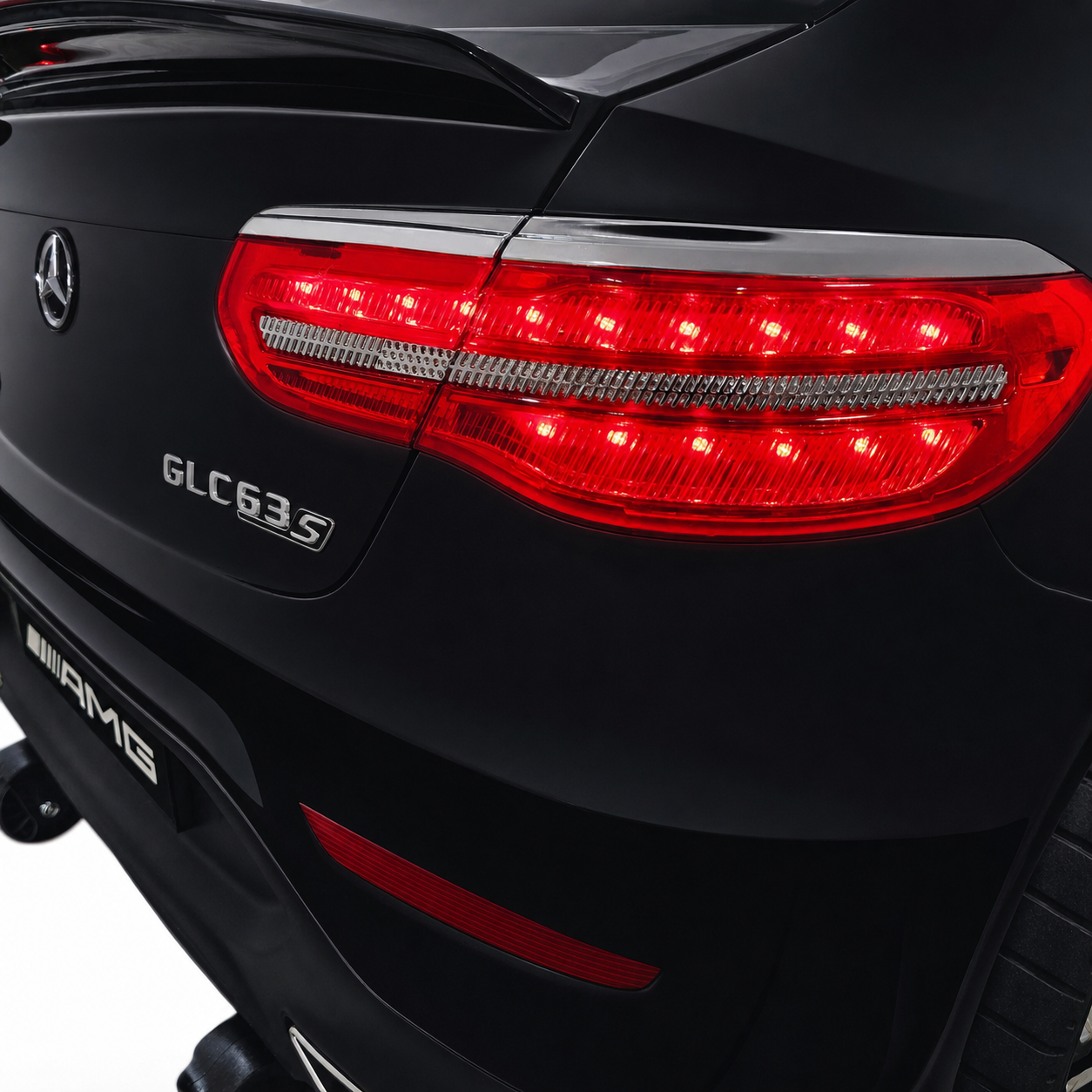 Coche Eléctrico para Niño MERCEDES GLC63S 4x4 12v Negro c/ RUEDAS DE GOMA & ASIENTO DE PIEL