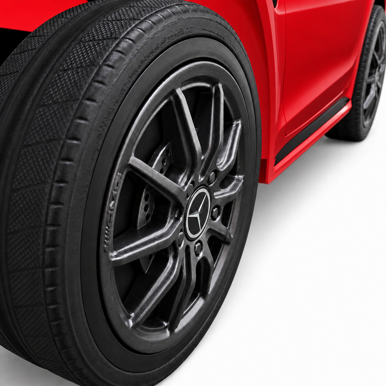 Coche Eléctrico para Niños MERCEDES GTR MINI 12v BATERÍA DE LITIO Rojo c/ RUEDAS DE GOMA & ASIENTO DE PIEL