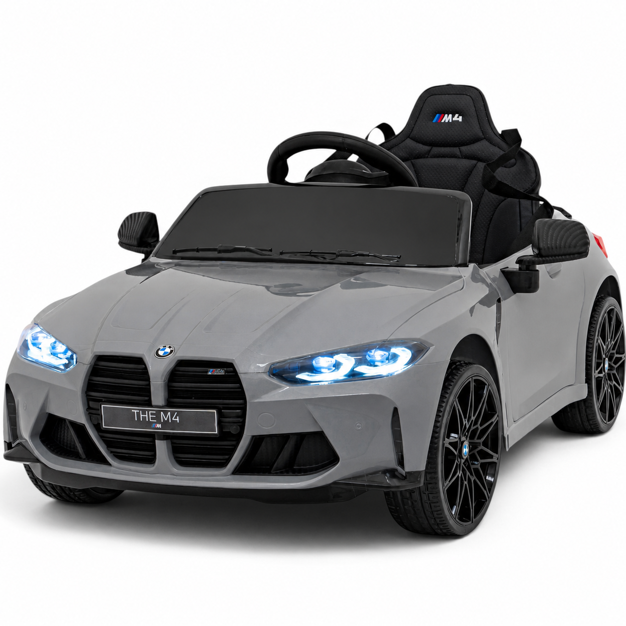 Coche Eléctrico para Niños BMW M4 12v Negro BATERÍA DE LITIO con RUEDAS DE GOMA y ASIENTO DE PIEL