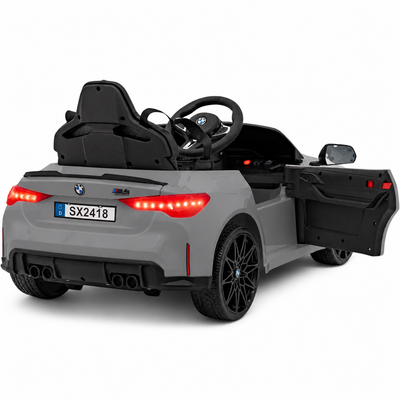 Coche Eléctrico para Niños BMW M4 12v Negro BATERÍA DE LITIO con RUEDAS DE GOMA y ASIENTO DE PIEL