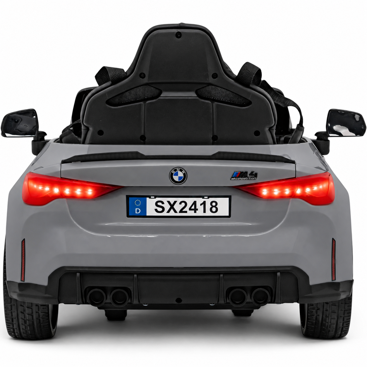 Coche Eléctrico para Niños BMW M4 12v Negro BATERÍA DE LITIO con RUEDAS DE GOMA y ASIENTO DE PIEL