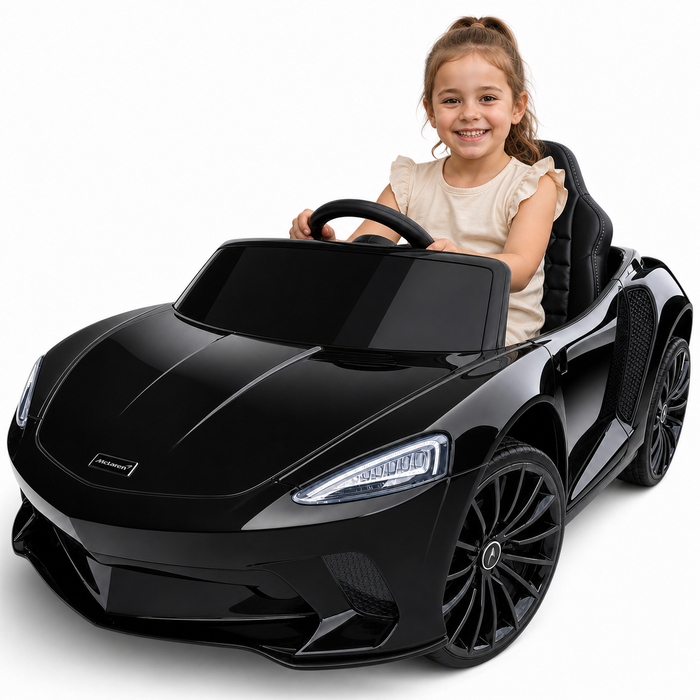 Coche Eléctrico para Niños MCLAREN GT 12v Negro con RUEDAS DE GOMA y ASIENTO DE PIEL ECOLÓGICA