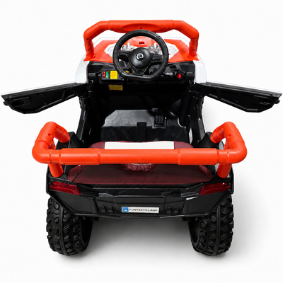 Carro Elétrico para Criança BUGGY XSPEED 12v Laranja c/ RODAS DE BORRACHA & ASSENTO EM PELE