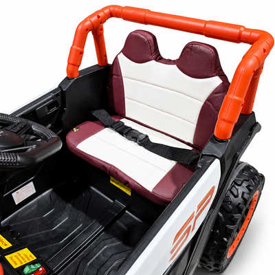 Carro Elétrico para Criança BUGGY XSPEED 12v Laranja c/ RODAS DE BORRACHA & ASSENTO EM PELE