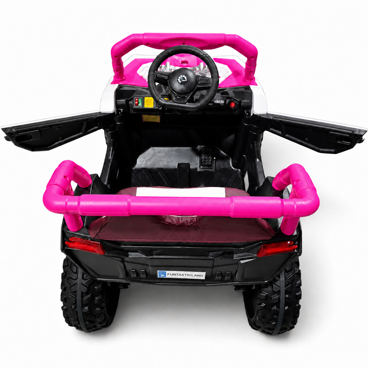 Carro Elétrico para Criança BUGGY XSPEED 12v Rosa c/ RODAS DE BORRACHA & ASSENTO EM PELE