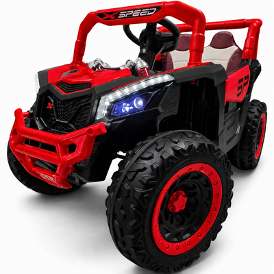 Carro Elétrico para Criança BUGGY XSPEED 12v Vermelho c/ RODAS DE BORRACHA & ASSENTO EM PELE