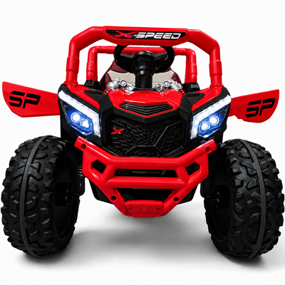 Carro Elétrico para Criança BUGGY XSPEED 12v Vermelho c/ RODAS DE BORRACHA & ASSENTO EM PELE