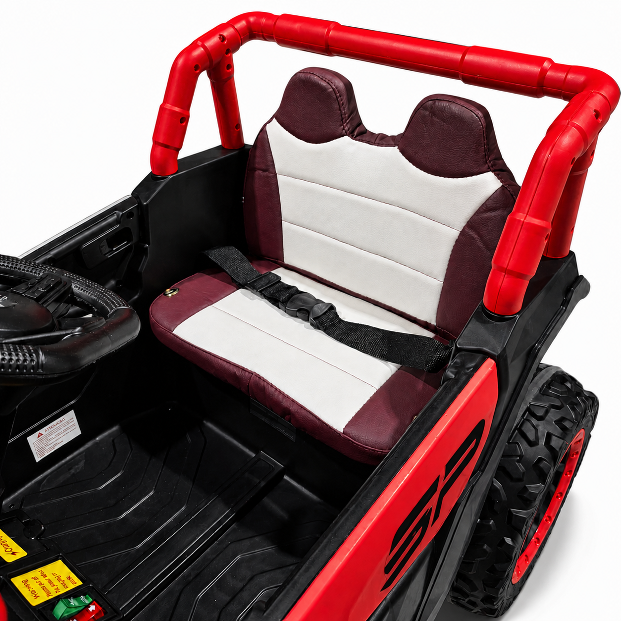 Carro Elétrico para Criança BUGGY XSPEED 12v Vermelho c/ RODAS DE BORRACHA & ASSENTO EM PELE