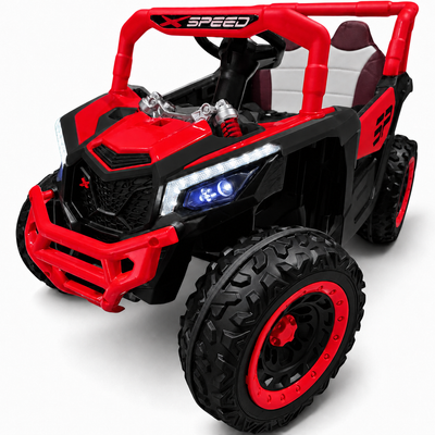 Carro Elétrico para Criança BUGGY XSPEED 12v Vermelho c/ RODAS DE BORRACHA & ASSENTO EM PELE