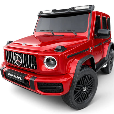 Carro Elétrico para Criança MERCEDES G63 AMG XXL Vermelho Metalizado 24v MP4 4x4 c/ RODAS DE BORRACHA & ASSENTO EM PELE