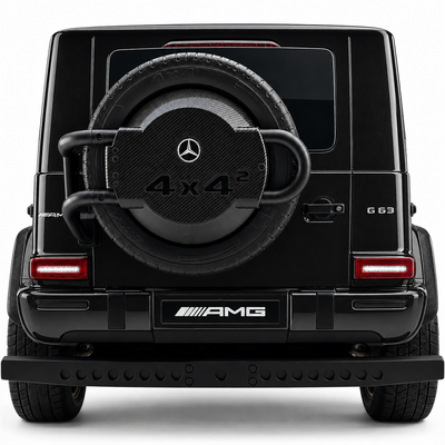 Carro Elétrico para Criança MERCEDES G63 AMG XXL Preto Metalizado 24v MP4 4x4 c/ RODAS DE BORRACHA & ASSENTO EM PELE
