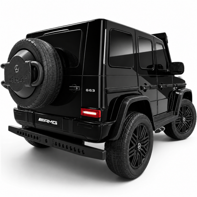 Carro Elétrico para Criança MERCEDES G63 AMG XXL Preto Metalizado 24v MP4 4x4 c/ RODAS DE BORRACHA & ASSENTO EM PELE