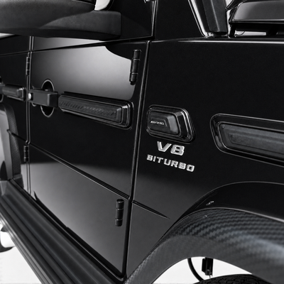 Carro Elétrico para Criança MERCEDES G63 AMG XXL Preto Metalizado 24v MP4 4x4 c/ RODAS DE BORRACHA & ASSENTO EM PELE