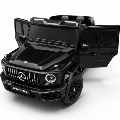Carro Elétrico para Criança MERCEDES G63 AMG XXL Preto Metalizado 24v MP4 4x4 c/ RODAS DE BORRACHA & ASSENTO EM PELE