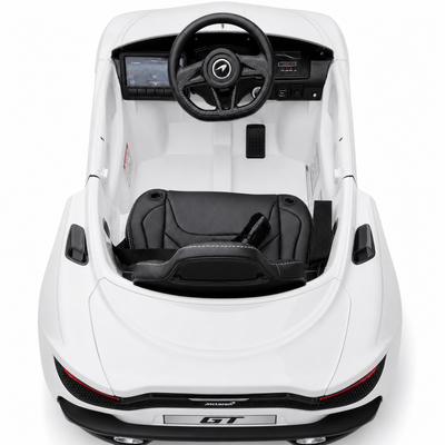 Carro Elétrico para Criança MCLAREN GT 12v Branco c/ RODAS DE BORRACHA & ASSENTO EM PELE