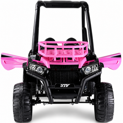 Carro Elétrico para Criança BUGGY SUPER MONSTER 24v Rosa c/ RODAS DE BORRACHA & ASSENTO EM PELE