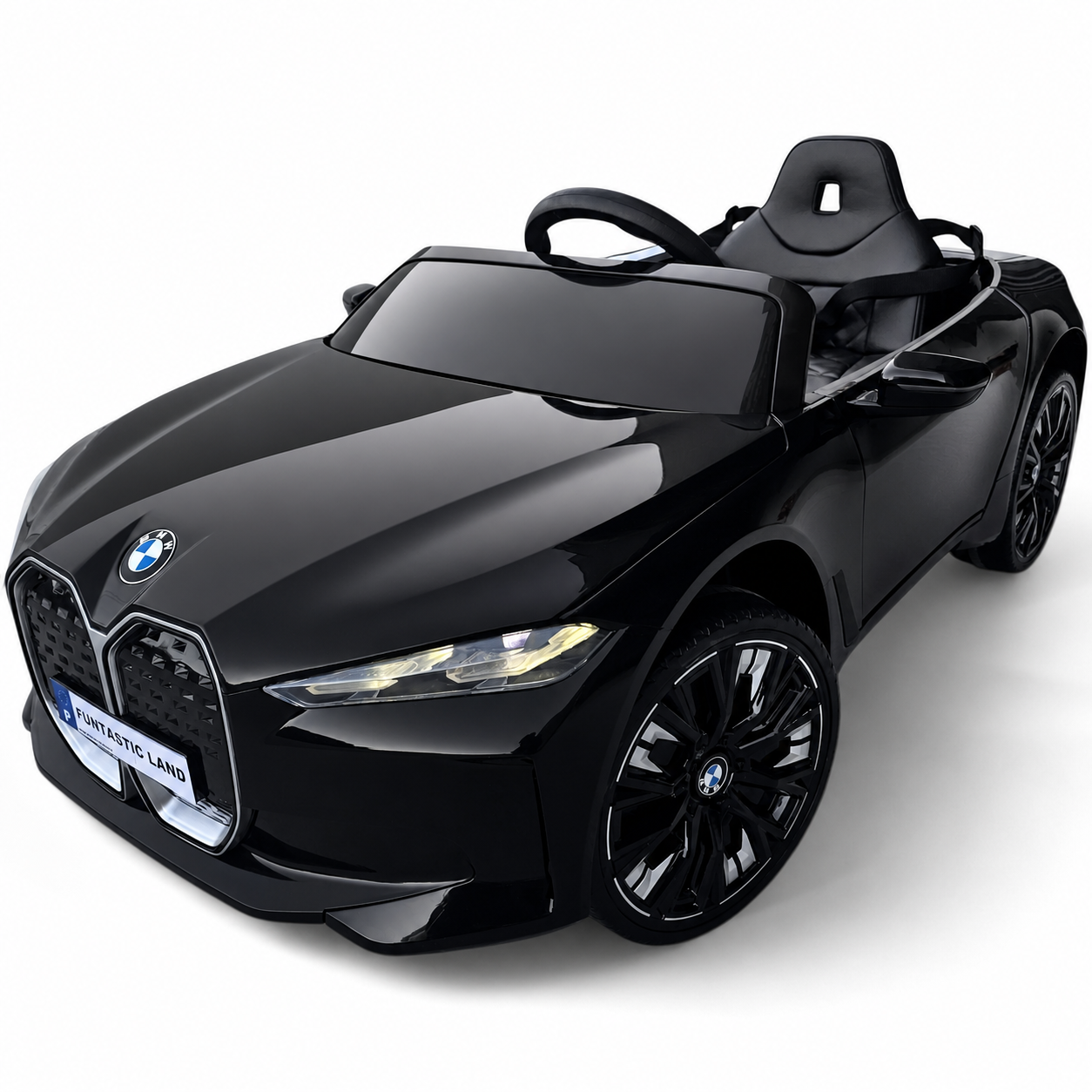 Coche Eléctrico para Niños BMW I4 12v BATERÍA DE LITIO Negro c/ RUEDAS DE GOMA & ASIENTO DE PIEL