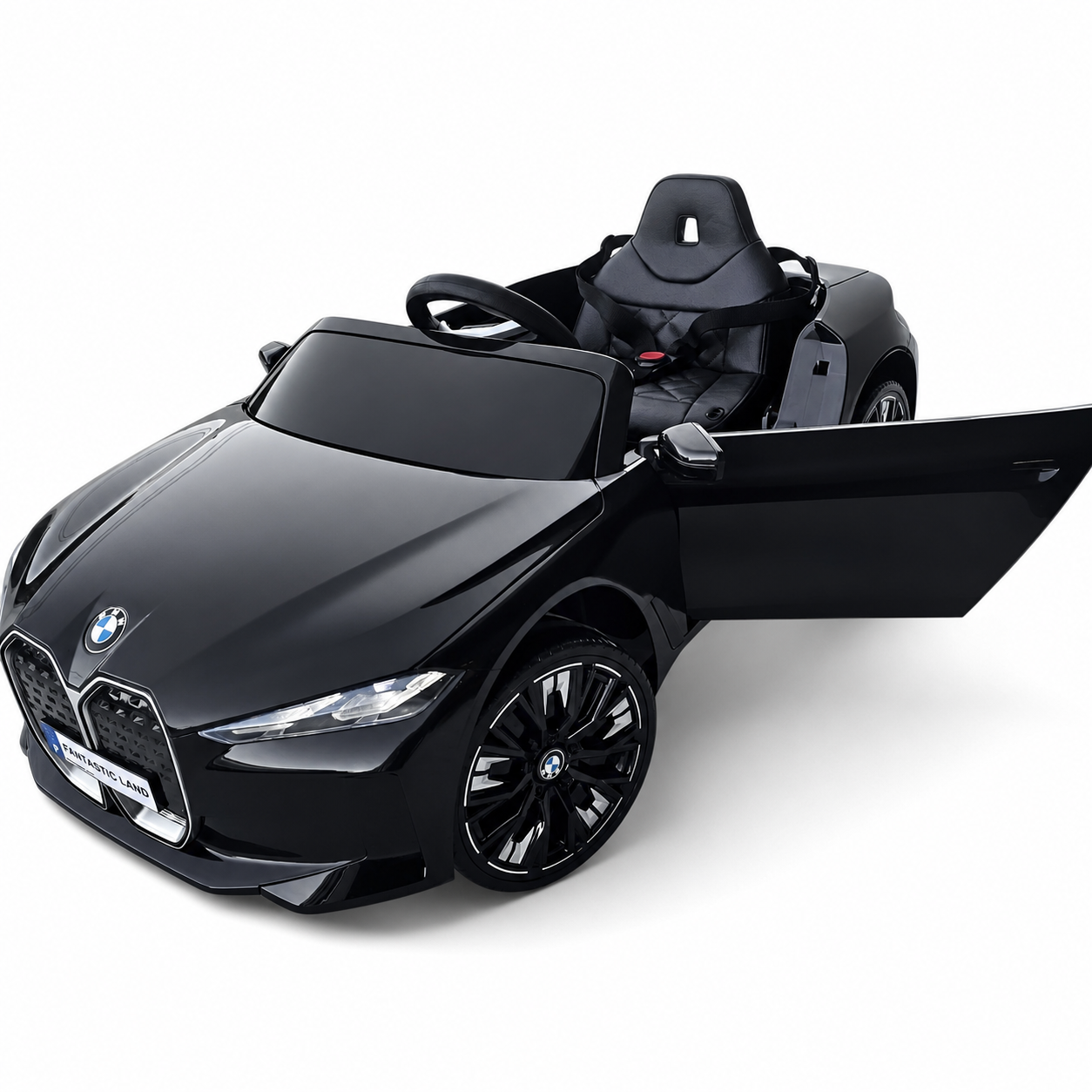 Coche Eléctrico para Niños BMW I4 12v BATERÍA DE LITIO Negro c/ RUEDAS DE GOMA & ASIENTO DE PIEL