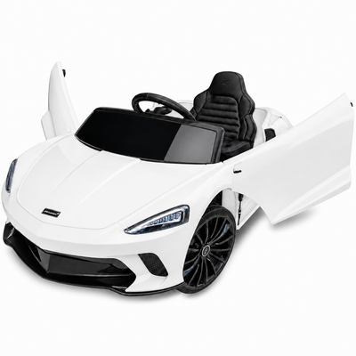 Carro Elétrico para Criança MCLAREN GT 12v Branco c/ RODAS DE BORRACHA & ASSENTO EM PELE