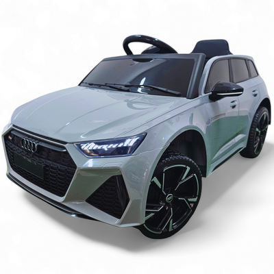 Coche Eléctrico para Niños AUDI RS6 12v Gris c/ RUEDAS DE GOMA & ASIENTO DE PIEL