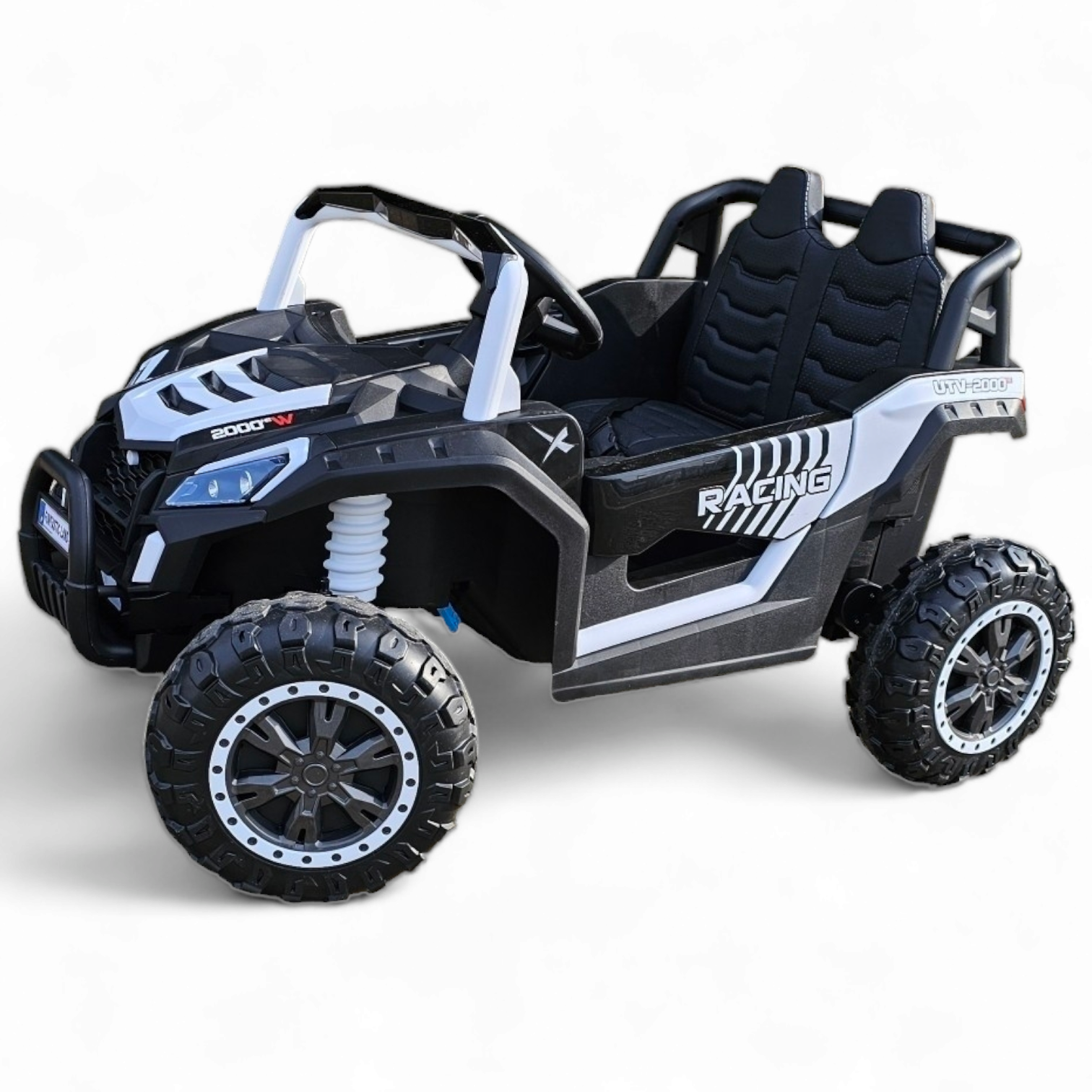 Coche Eléctrico para Niños BEACH BUGGY 4x4 24v Blanco c/ RUEDAS DE GOMA & ASIENTO DE PIEL