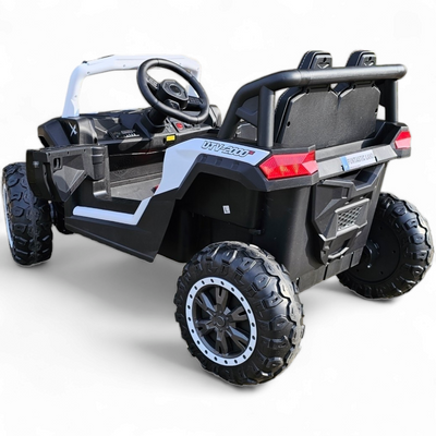 Coche Eléctrico para Niños BEACH BUGGY 4x4 24v Blanco c/ RUEDAS DE GOMA & ASIENTO DE PIEL