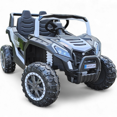 Coche Eléctrico para Niños BEACH BUGGY 4x4 24v Blanco c/ RUEDAS DE GOMA & ASIENTO DE PIEL