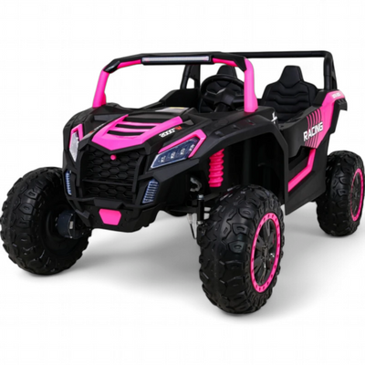 Coche Eléctrico para Niños BUGGY ATV RACING 24v Rosa c/ RUEDAS DE GOMA & ASIENTO DE PIEL
