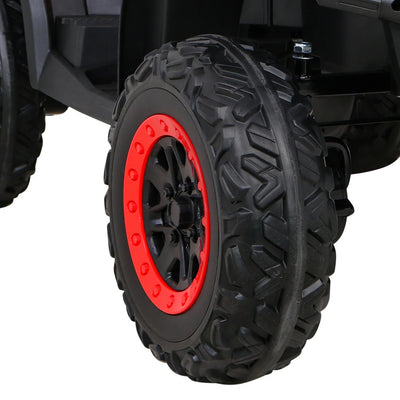 Moto Eléctrica para Niños QUAD XT 4x4 24v Roja c/ RUEDAS DE GOMA & ASIENTO DE PIEL