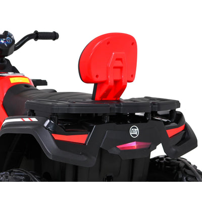 Moto Eléctrica para Niños QUAD XT 4x4 24v Roja c/ RUEDAS DE GOMA & ASIENTO DE PIEL