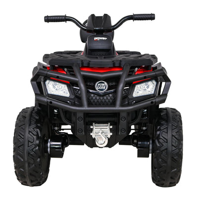 Moto Eléctrica para Niños QUAD XT 4x4 24v Roja c/ RUEDAS DE GOMA & ASIENTO DE PIEL