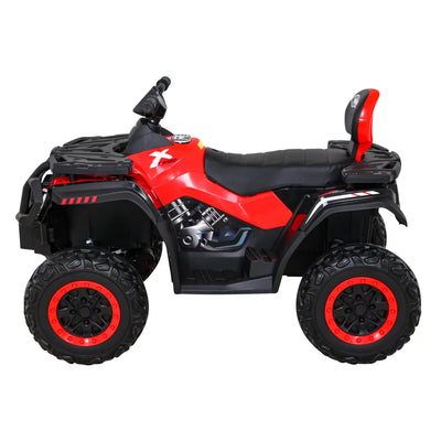 Moto Eléctrica para Niños QUAD XT 4x4 24v Roja c/ RUEDAS DE GOMA & ASIENTO DE PIEL