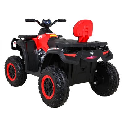 Moto Eléctrica para Niños QUAD XT 4x4 24v Roja c/ RUEDAS DE GOMA & ASIENTO DE PIEL