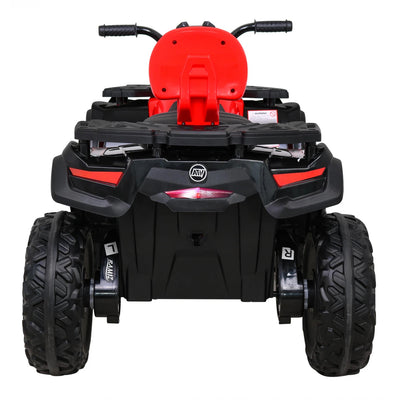 Moto Eléctrica para Niños QUAD XT 4x4 24v Roja c/ RUEDAS DE GOMA & ASIENTO DE PIEL