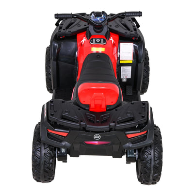Moto Eléctrica para Niños QUAD XT 4x4 24v Roja c/ RUEDAS DE GOMA & ASIENTO DE PIEL