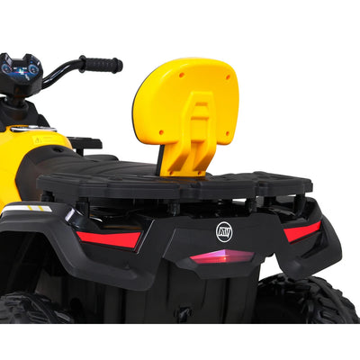 Moto Eléctrica para Niño QUAD XT 4x4 24v Amarilla c/ RODAS DE BORRACHA & ASIENTO EN PELE