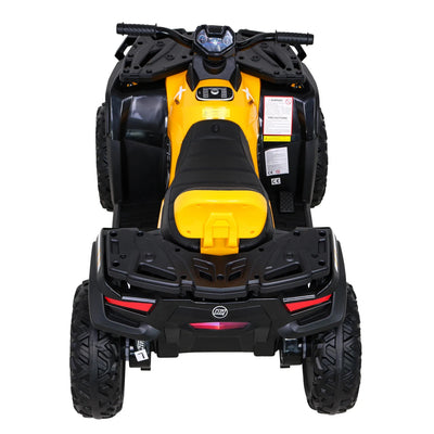 Moto Eléctrica para Niño QUAD XT 4x4 24v Amarilla c/ RODAS DE BORRACHA & ASIENTO EN PELE