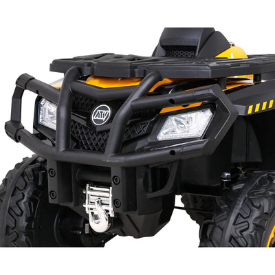 Moto Eléctrica para Niño QUAD XT 4x4 24v Amarilla c/ RODAS DE BORRACHA & ASIENTO EN PELE
