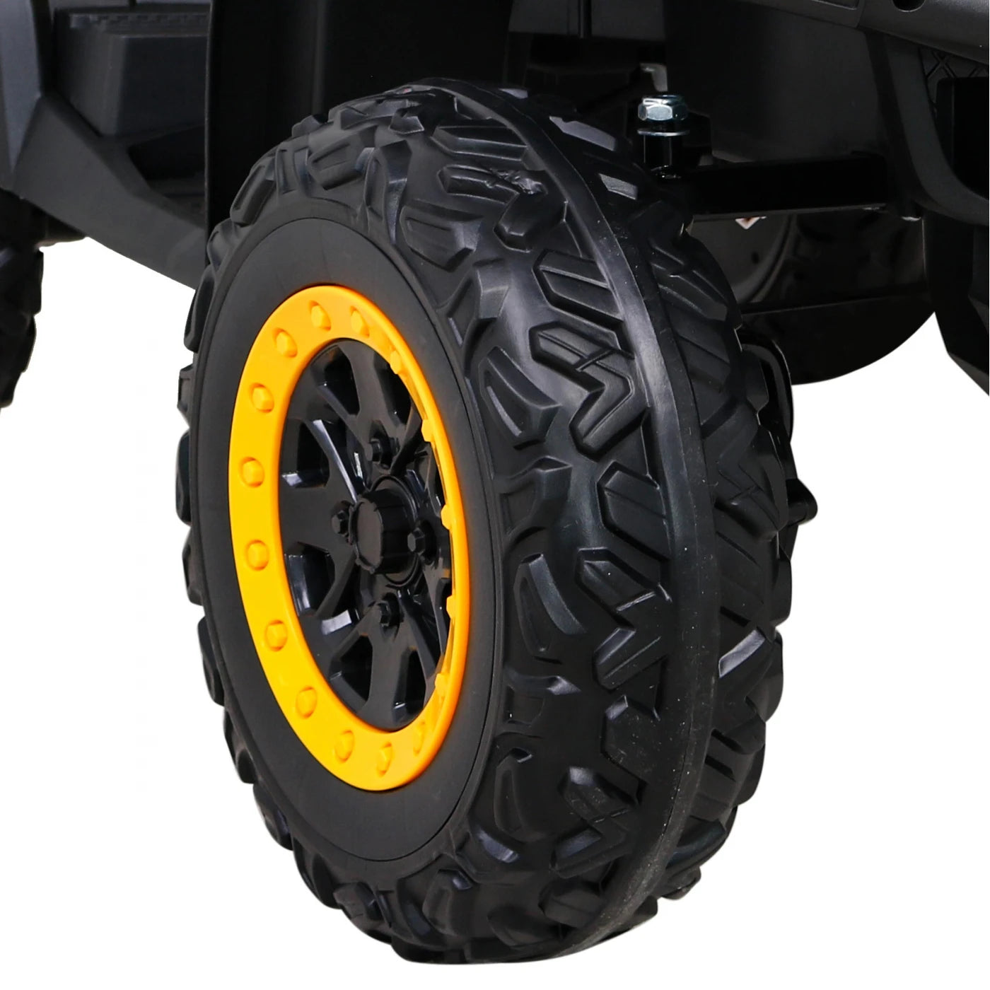 Moto Eléctrica para Niño QUAD XT 4x4 24v Amarilla c/ RODAS DE BORRACHA & ASIENTO EN PELE
