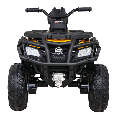 Moto Eléctrica para Niño QUAD XT 4x4 24v Amarilla c/ RODAS DE BORRACHA & ASIENTO EN PELE