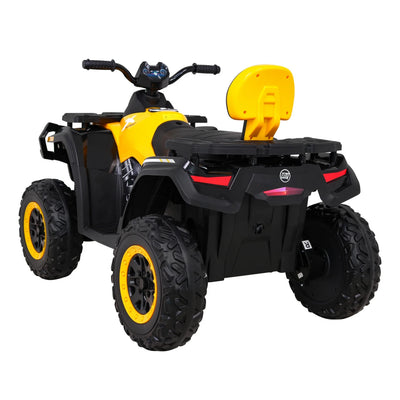 Moto Eléctrica para Niño QUAD XT 4x4 24v Amarilla c/ RODAS DE BORRACHA & ASIENTO EN PELE