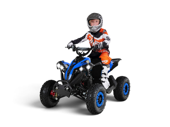 Mota Elétrica para Criança QUAD RENEBLADE 1000W 48v Azul c/ PNEUS DE AR, TRAVÕES DE DISCO & SUSPENSÃO