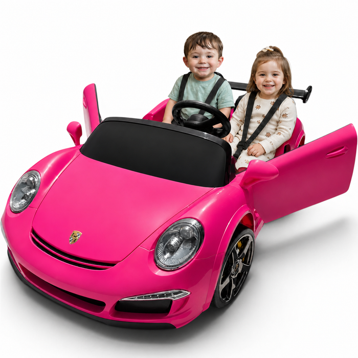 Coche Eléctrico para Niños RUF CTT Rosa 4x4 24v con RUEDAS DE GOMA y ASIENTO DE PIEL ECOLÓGICA