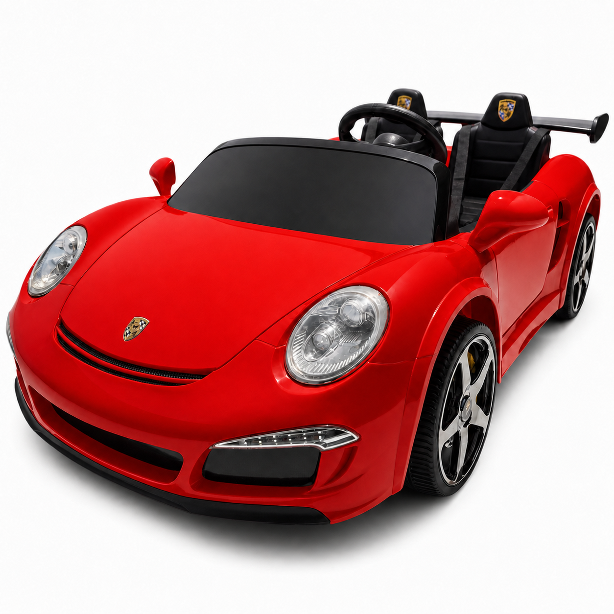 Carro Elétrico para Criança RUF CTT Vermelho 4x4 24v c/ RODAS DE BORRACHA & ASSENTO EM PELE